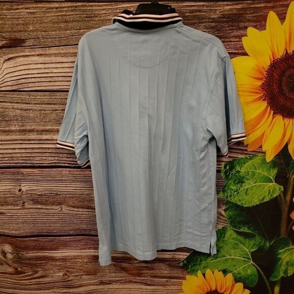 Unbranded vintage polo blue shirt large Pre-owned - Picture 2 of 2